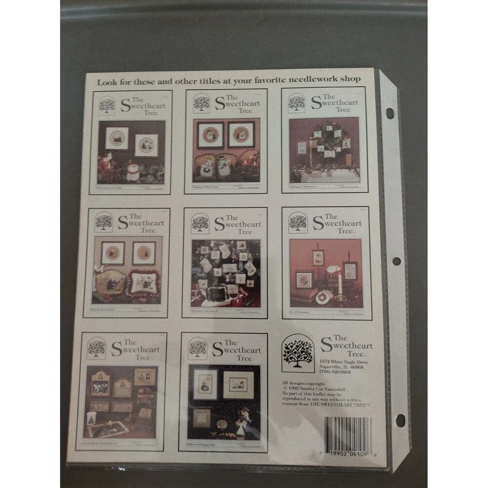 Sweetheart Tree Christmas Band Sampler Cross Stitch Pattern Chart Booklet SV-CC9